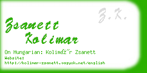 zsanett kolimar business card